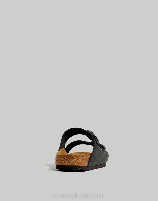 schoenen echt zwart ZVH6621 Madewell Birkenstock Arizona sandalen met zacht voetbed van geolied leer Heren