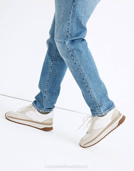 schoenen antiek crème multi ZVH6632 Madewell Kickoff-sneakers van neutraal kleurblokleer Heren