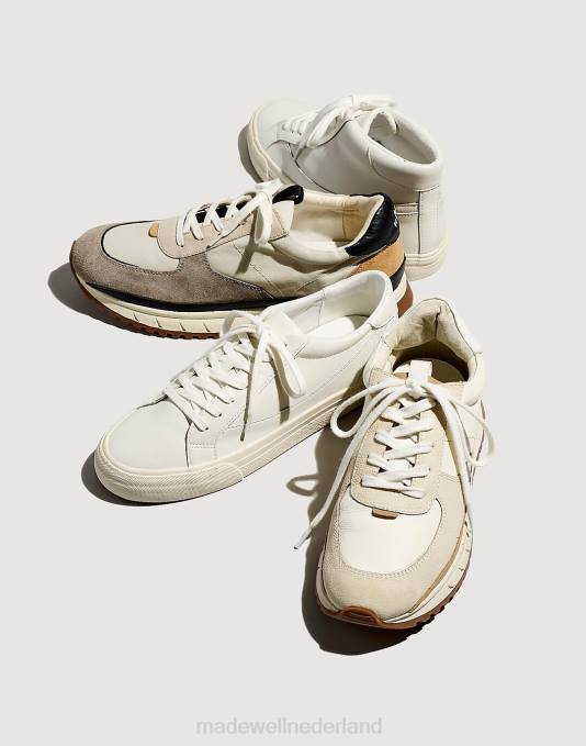 schoenen antiek crème multi ZVH6632 Madewell Kickoff-sneakers van neutraal kleurblokleer Heren