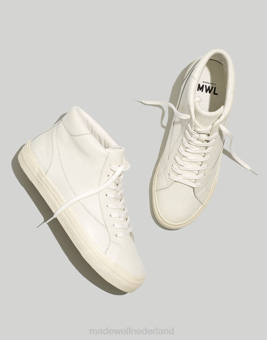 schoenen bleek perkament ZVH6623 Madewell hoge sneakers op de stoep Heren