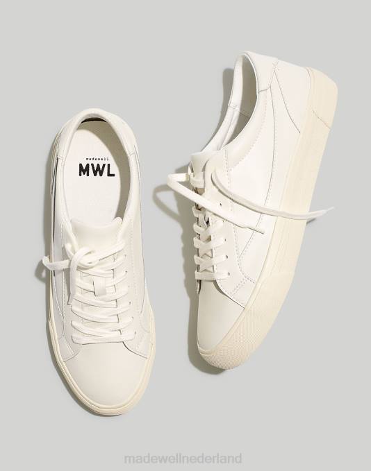 schoenen bleek perkament ZVH6627 Madewell Stoep lage sneakers leer Heren