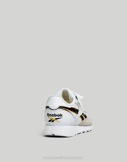 schoenen wit zwart geel ZVH6570 Madewell Reebok klassieke leren sneakers Heren