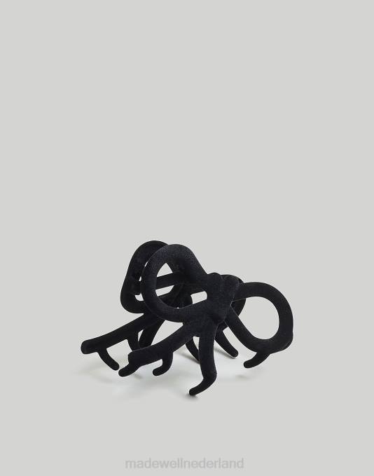 accessoires echt zwart ZVH6769 Madewell boog klauw haarclip vrouwen
