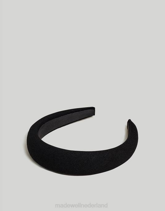 accessoires echt zwart ZVH6785 Madewell gewatteerde hoofdband vrouwen
