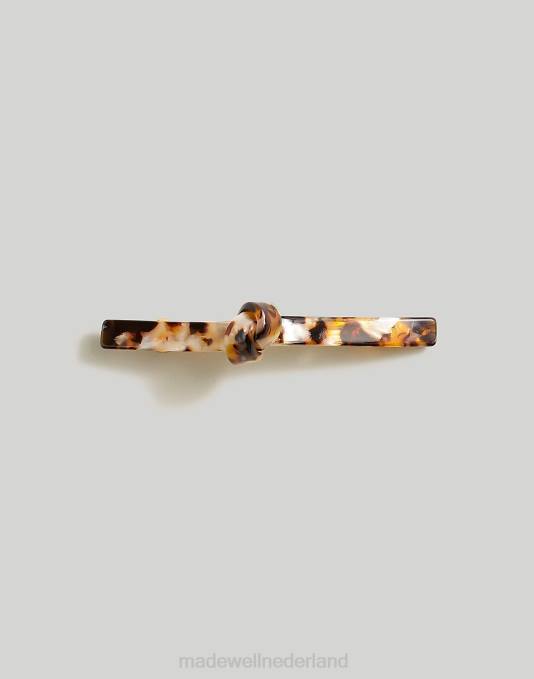 accessoires sepia ZVH6780 Madewell geknoopte baret van acetaat vrouwen