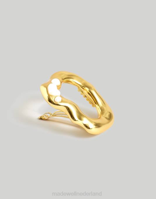 accessoires vintage goud ZVH6776 Madewell sculpturale parelcirkelspeld vrouwen