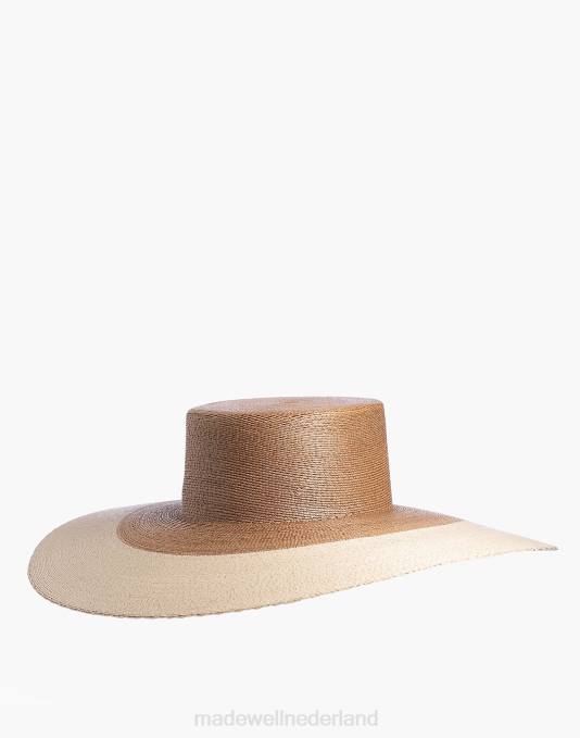 accessoires natuurlijk ZVH61239 Madewell asn stro mallorca hoed met brede rand vrouwen