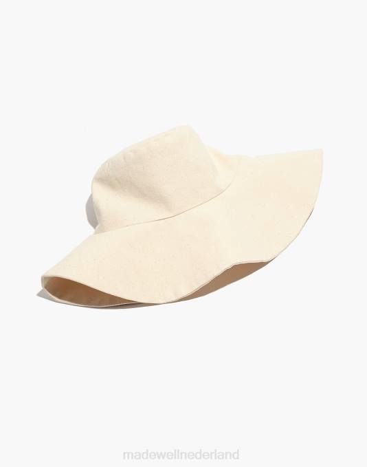 accessoires natuurlijk ZVH62231 Madewell veel canvas hoed met brede rand vrouwen