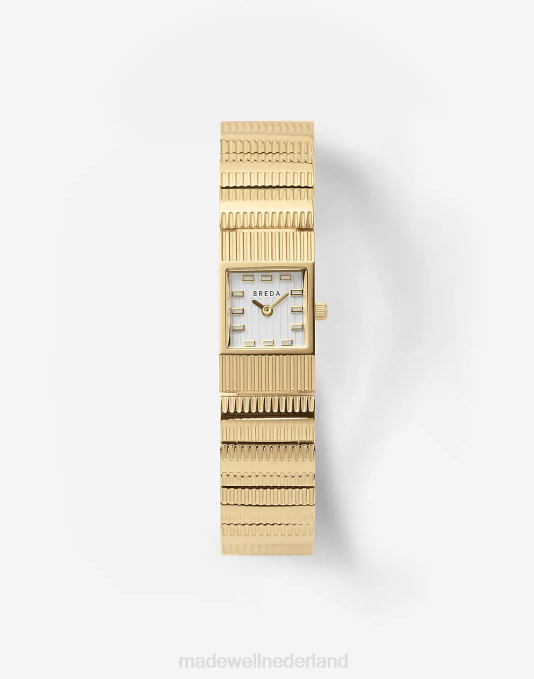 accessoires goud ZVH61309 Madewell Breda 'groove' metalen armbandhorloge vrouwen
