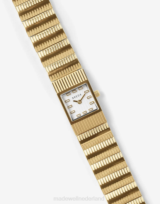 accessoires goud ZVH61309 Madewell Breda 'groove' metalen armbandhorloge vrouwen
