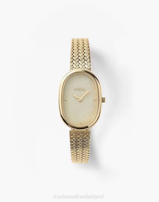accessoires goud ZVH61319 Madewell Breda Jane vastgebonden mesh-armbandhorloge, 23 mm vrouwen
