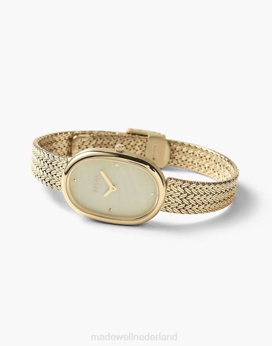 accessoires goud ZVH61319 Madewell Breda Jane vastgebonden mesh-armbandhorloge, 23 mm vrouwen