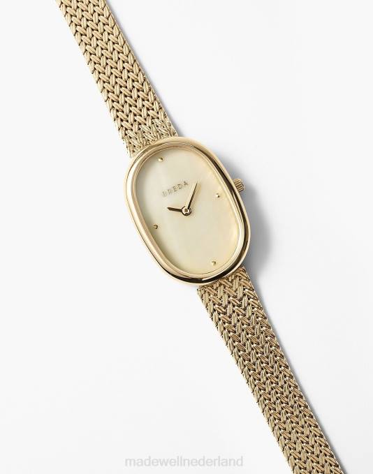 accessoires goud ZVH61319 Madewell Breda Jane vastgebonden mesh-armbandhorloge, 23 mm vrouwen