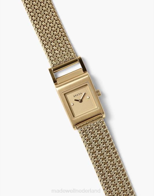 accessoires goud ZVH61320 Madewell Breda Revel mesh-armbandhorloge, 18 mm vrouwen