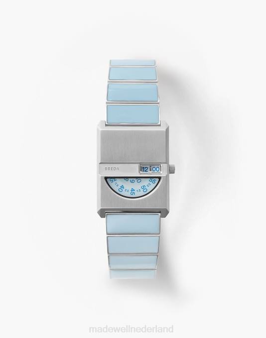accessoires lichtblauw ZVH61317 Madewell Breda Pulse met metalen armbandhorloge, 26 mm vrouwen