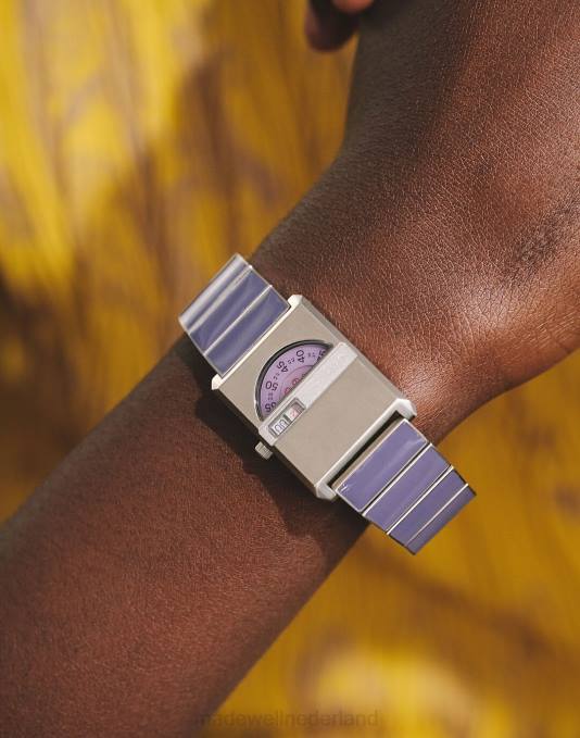 accessoires paars ZVH61318 Madewell Breda Pulse met metalen armbandhorloge, 26 mm vrouwen