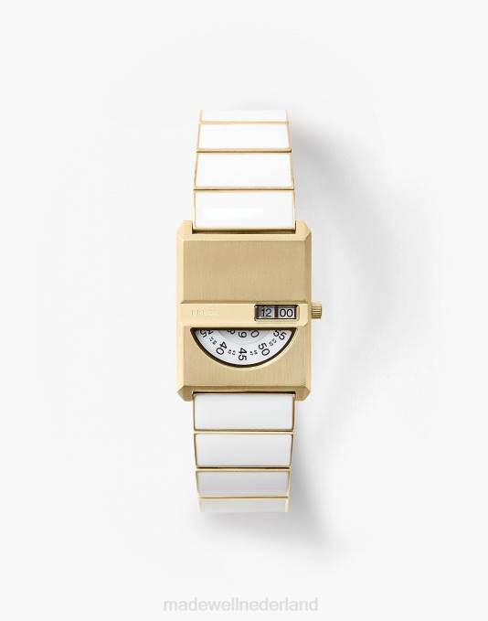 accessoires wit ZVH61316 Madewell Breda Pulse met metalen armbandhorloge, 26 mm vrouwen