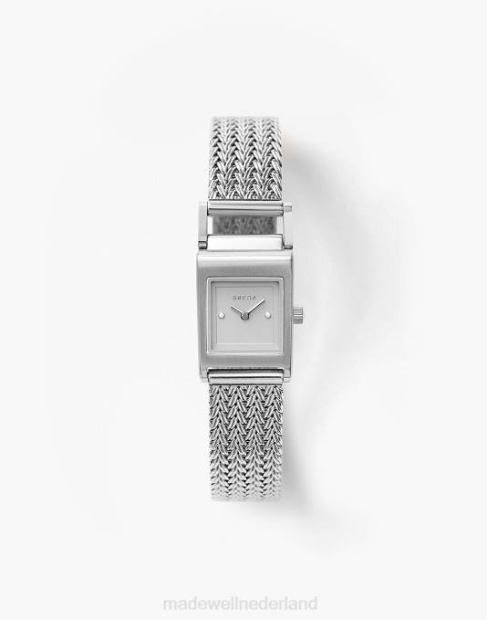 accessoires zilver ZVH61322 Madewell Breda Revel roestvrijstalen mesh-armbandhorloge, 18 mm vrouwen