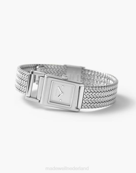 accessoires zilver ZVH61322 Madewell Breda Revel roestvrijstalen mesh-armbandhorloge, 18 mm vrouwen