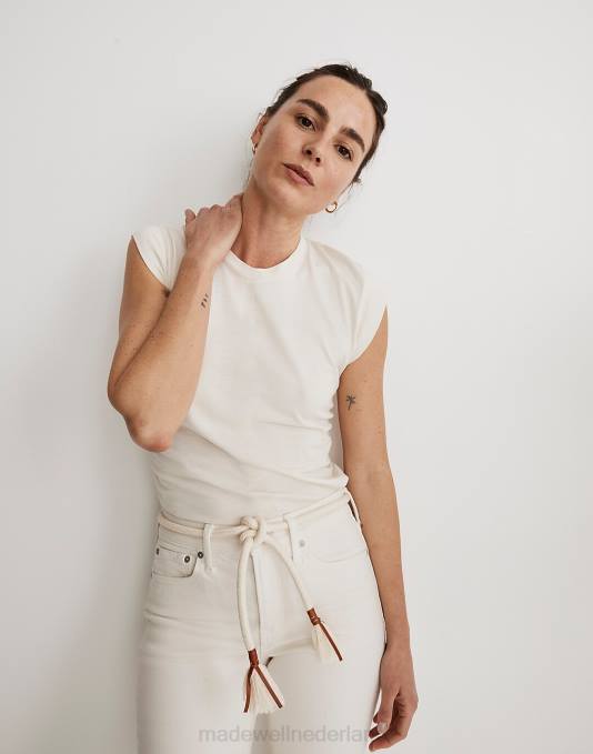 accessoires vintage perkament ZVH6751 Madewell touw buisvormige bindriem vrouwen