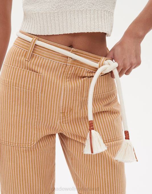 accessoires vintage perkament ZVH6751 Madewell touw buisvormige bindriem vrouwen