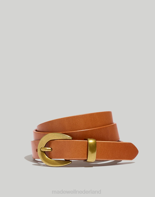 accessoires woestijn kameel ZVH6755 Madewell dikke leren riem met gesp vrouwen