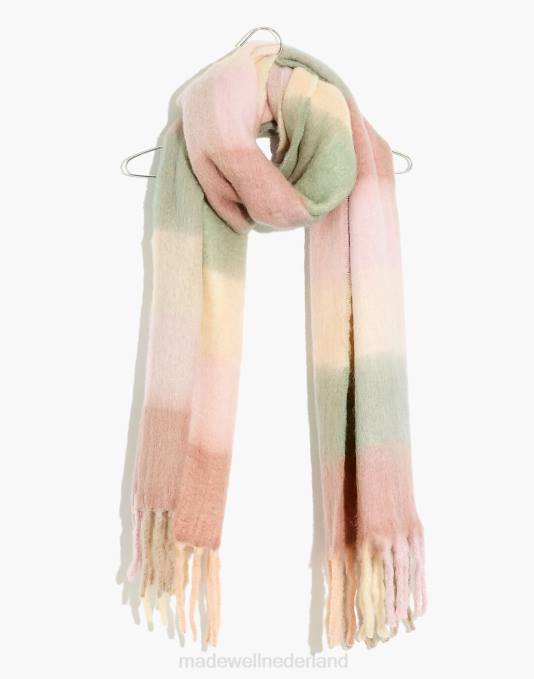accessoires bleek lila ZVH6997 Madewell geborstelde geruite sjaal vrouwen