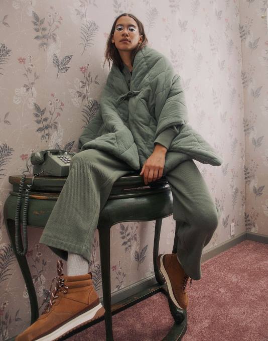 accessoires vervaagde handpalm ZVH61002 Madewell gewatteerde sjaal vrouwen