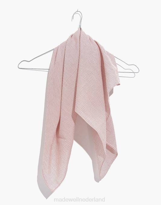 accessoires wit ZVH62415 Madewell World of Crow geruite katoenen bandana met gingham-ruit vrouwen