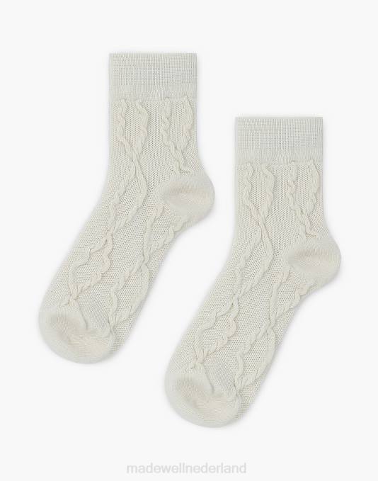 accessoires gebroken wit ZVH62310 Madewell op maat gemaakte Union-kabelsokken vrouwen