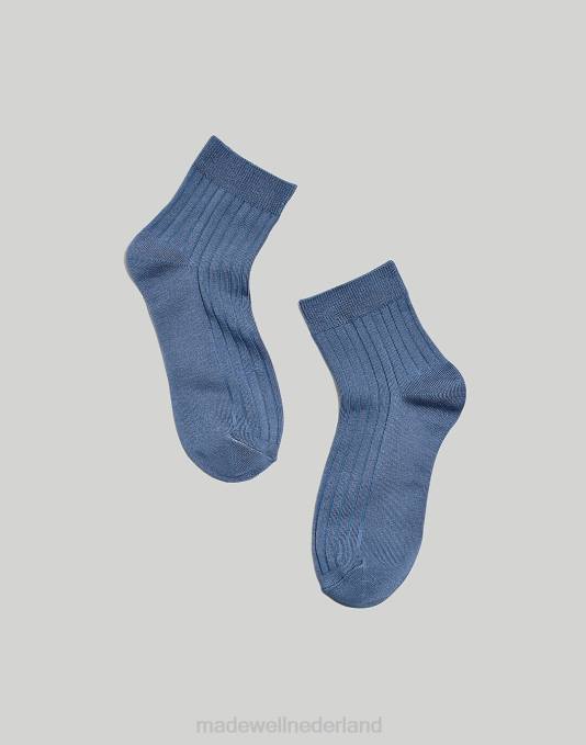 accessoires geroosterde pompoen ZVH61009 Madewell slinky geribbelde enkelsokken vrouwen