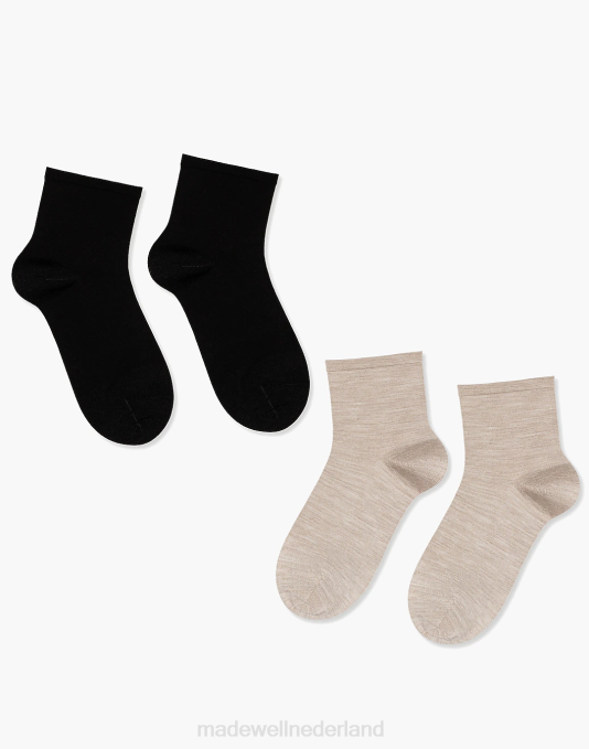 accessoires havermout ZVH61434 Madewell Hansel uit Basel twee-pack zijden kinu korte sokken vrouwen