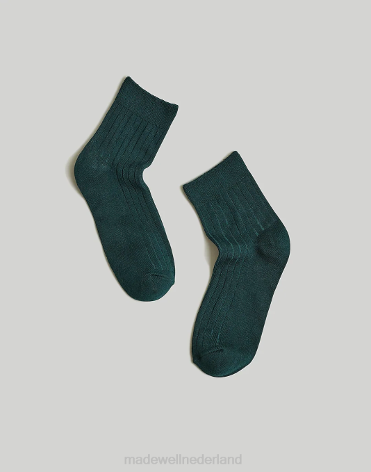 accessoires rokerige sparren ZVH61010 Madewell slinky geribbelde enkelsokken vrouwen