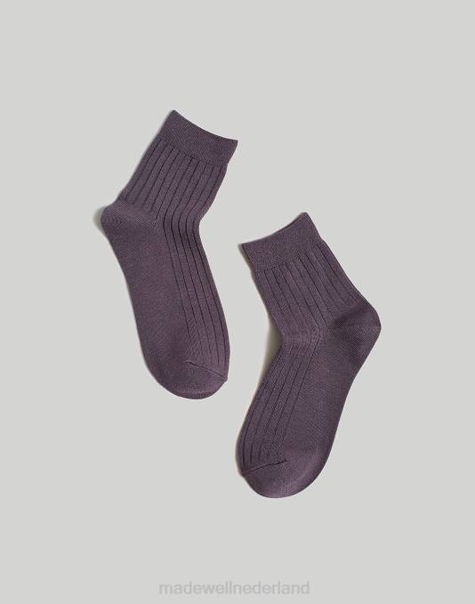 accessoires steen ZVH61011 Madewell slinky geribbelde enkelsokken vrouwen