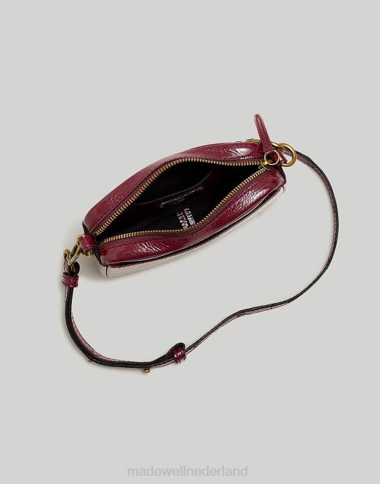 accessoires cabernet ZVH6666 Madewell de leren mini-crossbodytas met karabijnhaak vrouwen