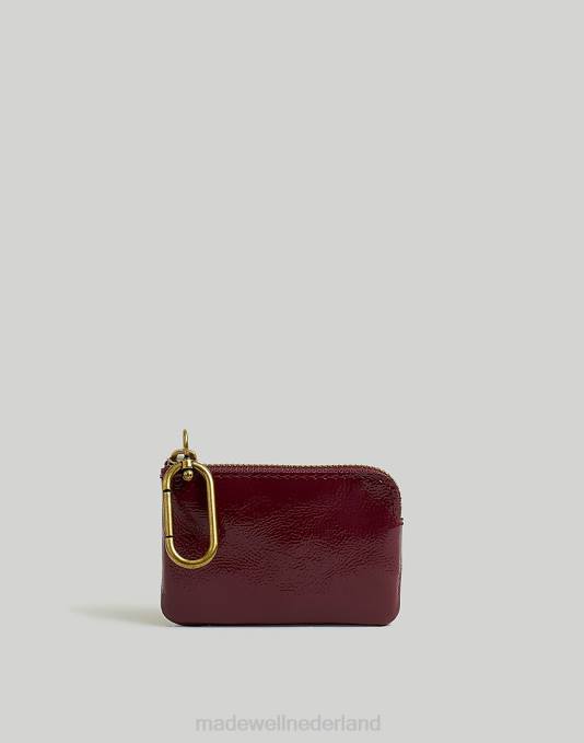 accessoires cabernet ZVH6701 Madewell het leren mini-etui met karabijnhaak vrouwen