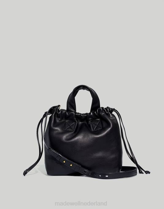 accessoires echt zwart ZVH6673 Madewell de piazza crossbodytas vrouwen
