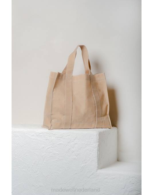 accessoires smaragd ZVH62225 Madewell veel gewaxte canvas draagtas vrouwen