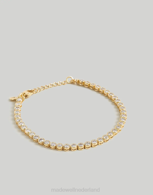 juwelen bleek goud ZVH6823 Madewell de tenniscollectie bezel set kristallen armband vrouwen