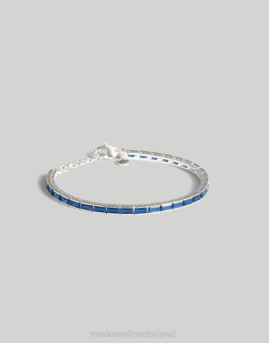 juwelen gepolijst zilver ZVH6827 Madewell de tenniscollectie stokbroodkristalarmband vrouwen