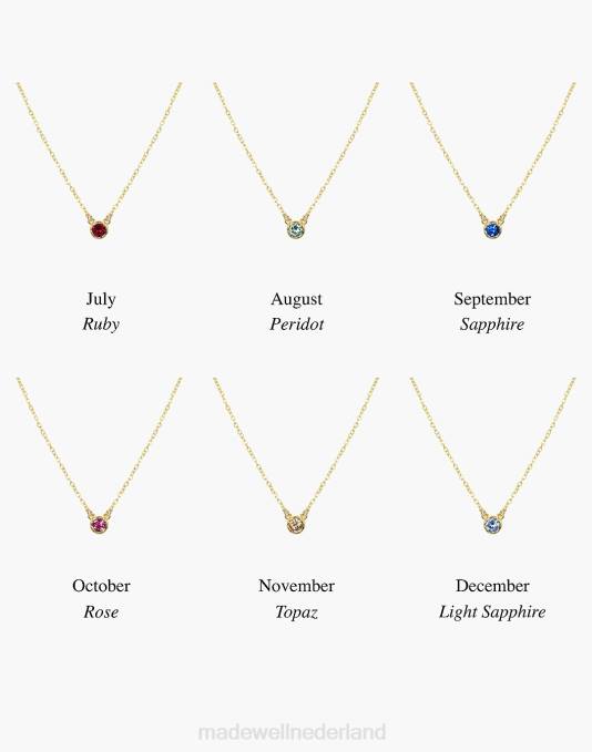 accessoires april ZVH61505 Madewell Katie Dean sieraden geboortesteen ketting vrouwen