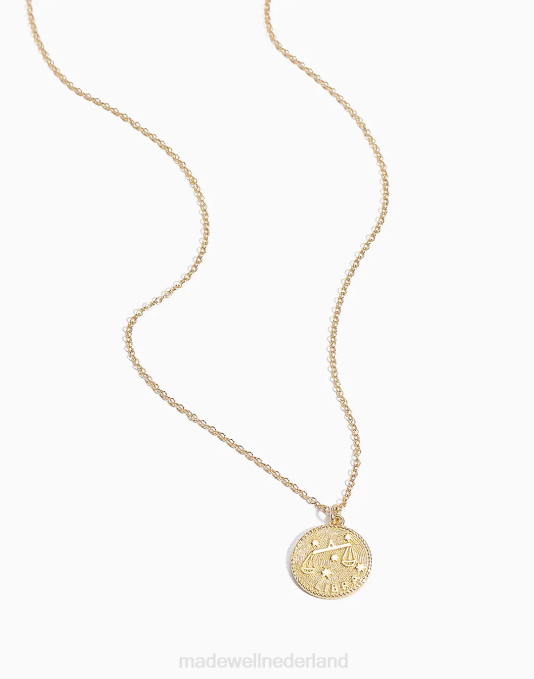 accessoires goud ZVH61489 Madewell katie dean sieraden weegschaal dierenriem ketting vrouwen