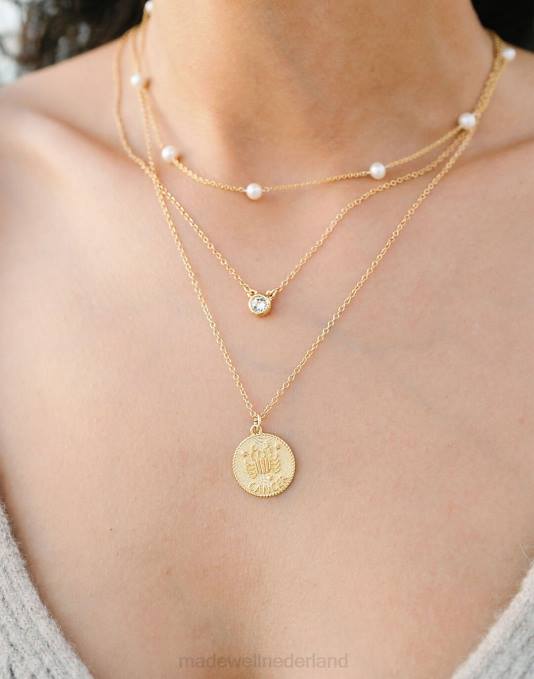 accessoires goud ZVH61492 Madewell katie dean sieraden kanker dierenriem ketting vrouwen