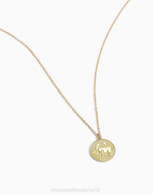 accessoires goud ZVH61494 Madewell katie dean sieraden Ram dierenriemketting vrouwen