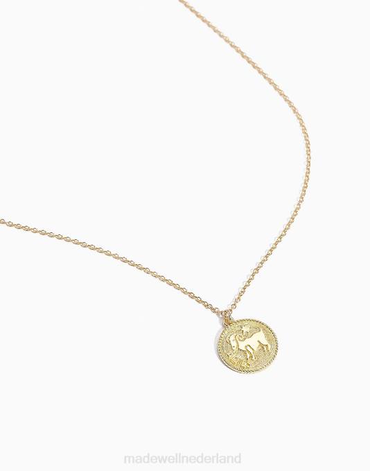 accessoires goud ZVH61494 Madewell katie dean sieraden Ram dierenriemketting vrouwen