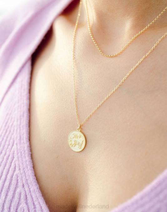 accessoires goud ZVH61494 Madewell katie dean sieraden Ram dierenriemketting vrouwen