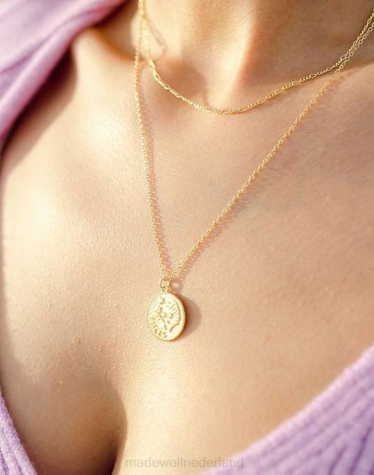 accessoires goud ZVH61498 Madewell Katie Dean sieraden Vissen dierenriem ketting vrouwen