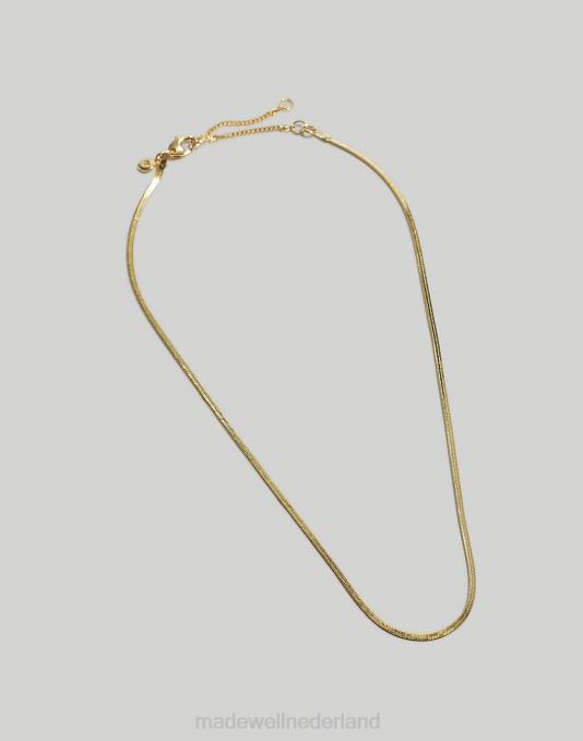 juwelen 14k goud ZVH6949 Madewell delicate collectie demi-fijne skinny visgraatketting vrouwen
