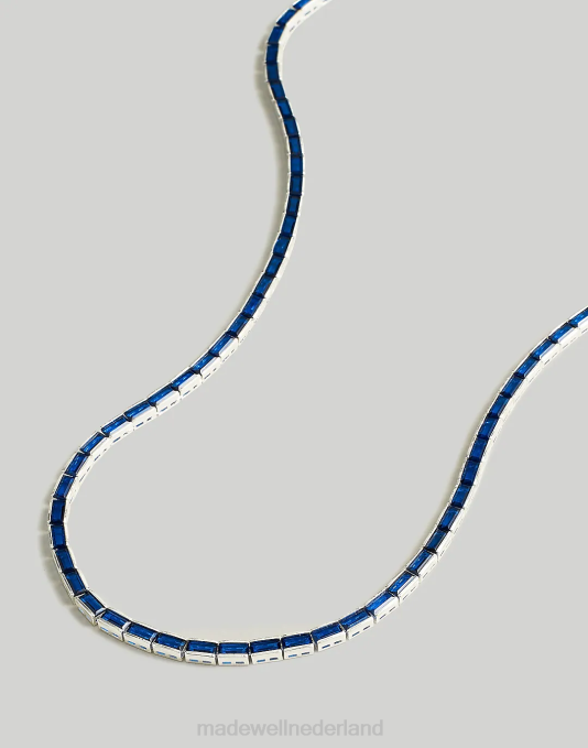 juwelen bleek goud ZVH6944 Madewell de tenniscollectie stokbroodkristallen ketting vrouwen