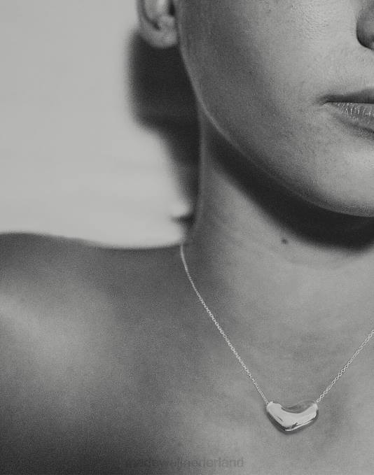 juwelen goud ZVH61176 Madewell Agmes gebeeldhouwde harthanger vrouwen